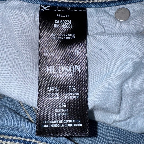 Hudson Women's Straight Leg Jeans Size 6 Medium Wash Blue Denim Mid-Rise Staple - Picture 7 of 13